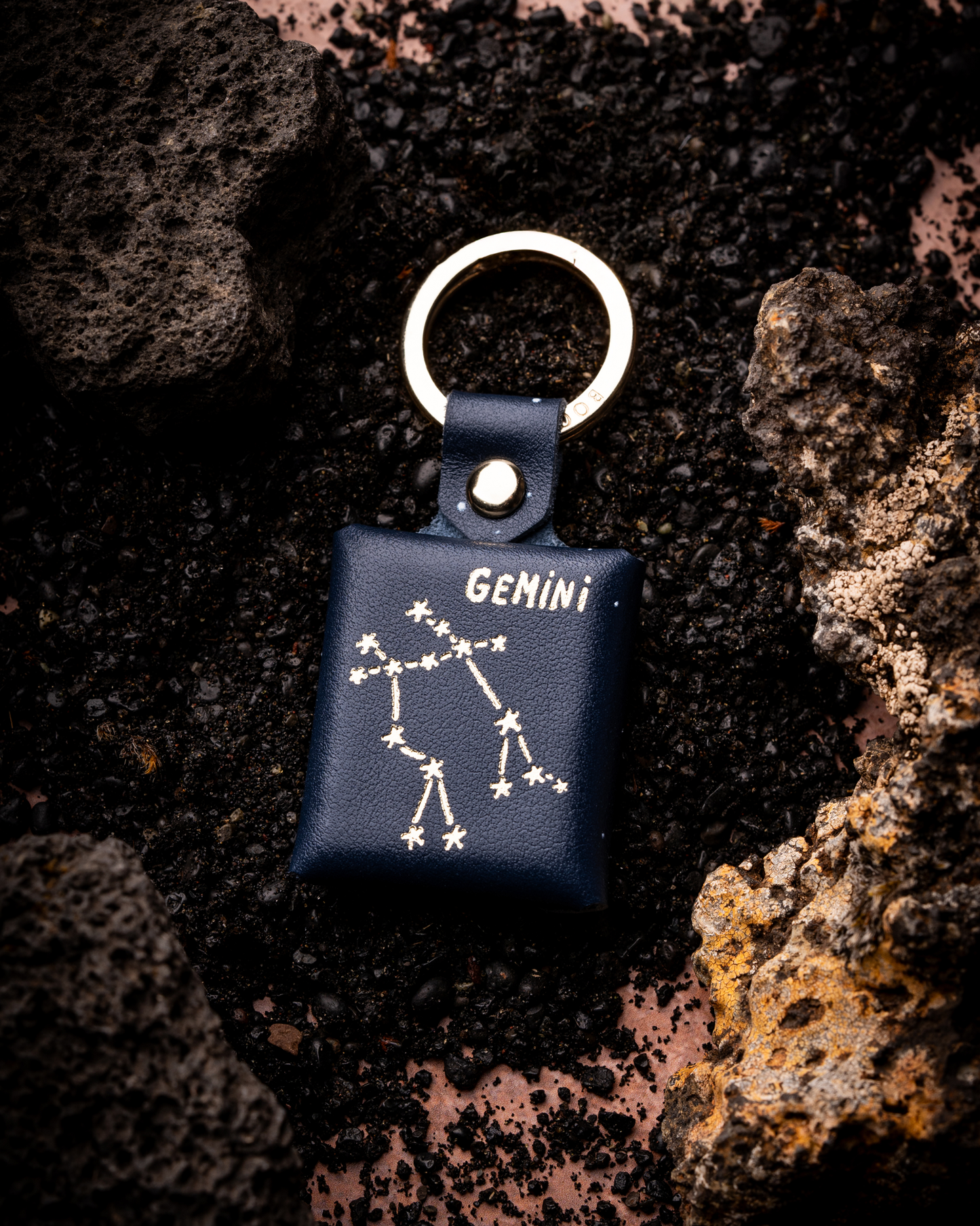 Gemini Zodiac Keychain - Personalized Mini Photo Album