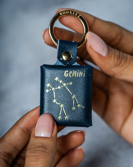 Gemini Zodiac Keychain - Personalized Mini Photo Album