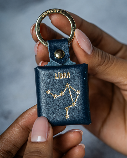 Libra Zodiac Keychain - Personalized Mini Photo Album