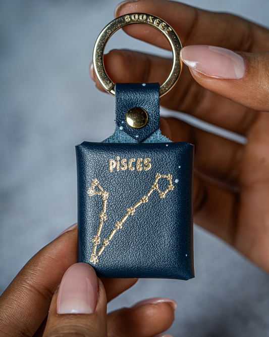 Pisces Zodiac Keychain - Personalized Mini Photo Album