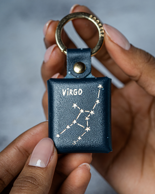 Virgo Zodiac Keychain - Personalized Mini Photo Album